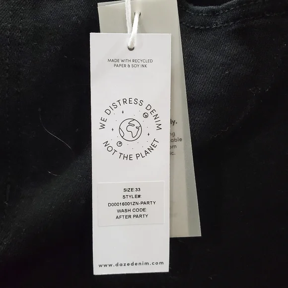 Daze Denim Womens 33 Black Call You Back Mid Rise Skinny Zip Fly Denim Jeans. - Picture 8 of 12